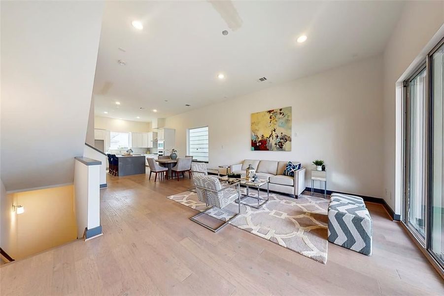 Furnished interior in a model home at Edwards in The Woodlands (Image 15).