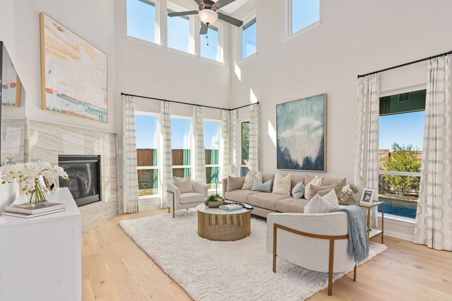 Furnished interior in a model home at Sweetgrass 50s in Haslet (Image 13).