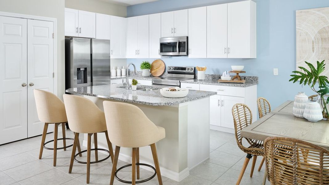 Furnished interior in a model home at Cypress Park Estates in Haines City (Image 30).