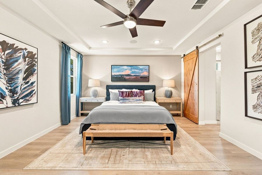 Furnished interior in a model home at La Cima in San Marcos (Image 39).
