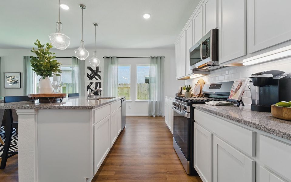 Furnished interior in a model home at Windrose Green in Angleton (Image 61).