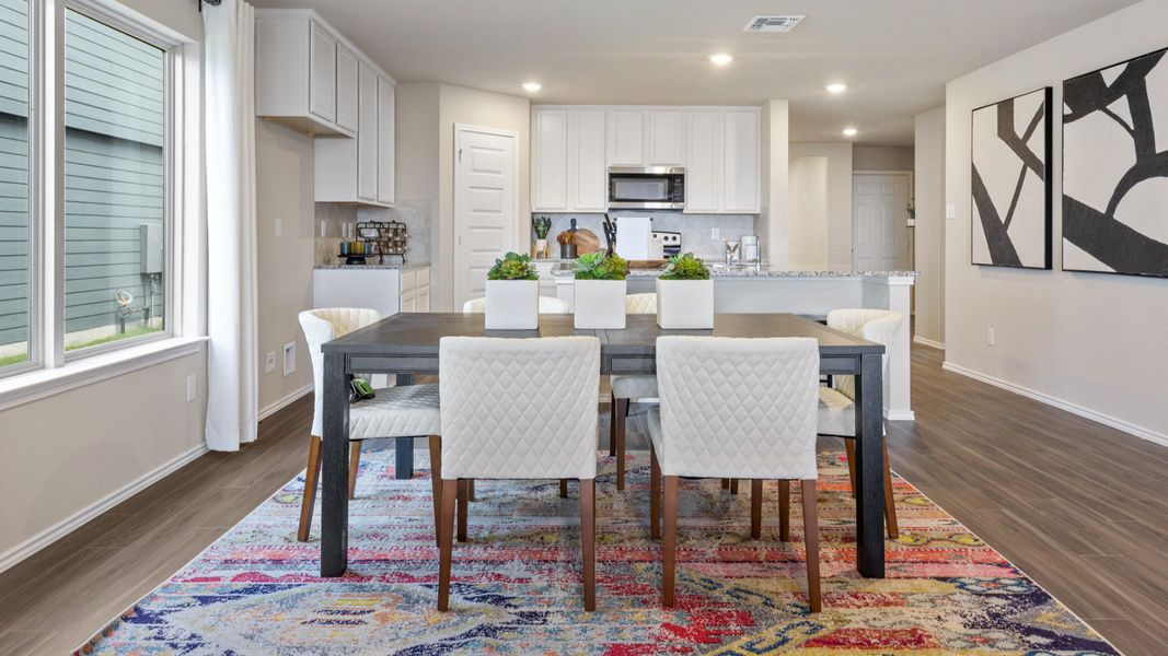 Swenson Heights Model Home Dining and Kitchen