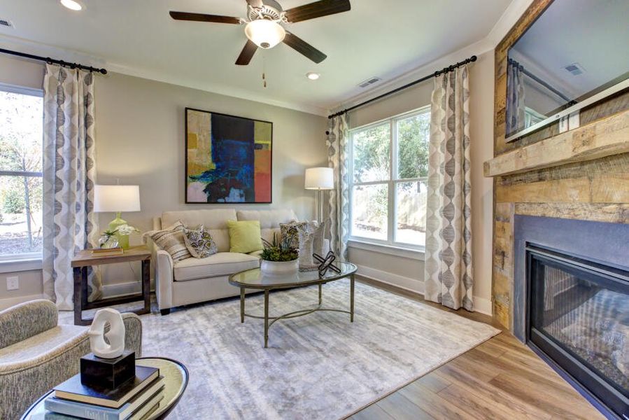 Furnished interior in a model home at Holden Village in Youngsville (Image 27).