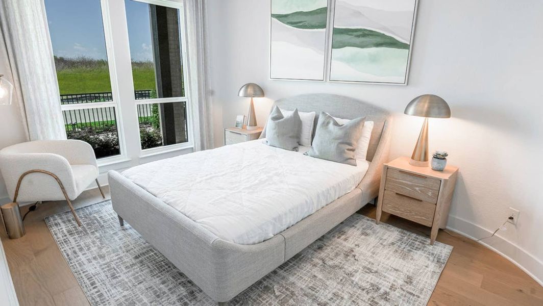 Furnished interior in a model home at Polo Ridge in Forney (Image 16).