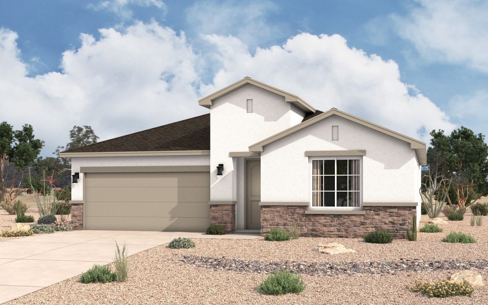 Front exterior of a home in the Verdancia community, located in El Paso, TX (Image 6). Front exterior of a home in the Verdancia community, located in El Paso, TX (Image 6).
