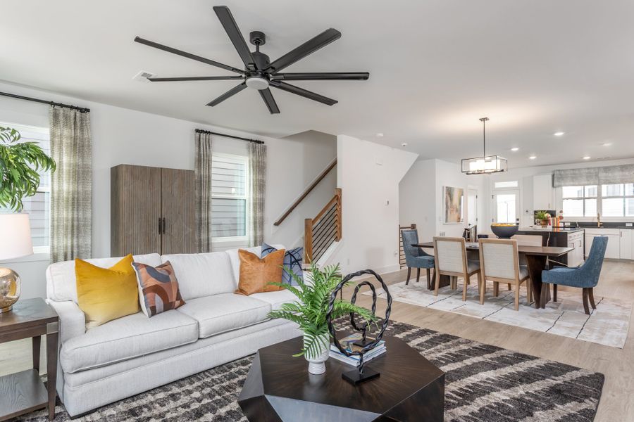 Furnished interior in a model home at Page Townes in Durham (Image 13). Furnished interior in a model home at Page Townes in Durham (Image 13).