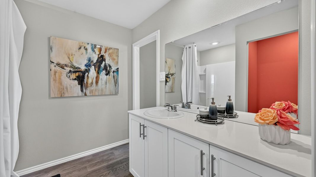 Furnished interior in a model home at The Hills at Reunion in Newark (Image 50).