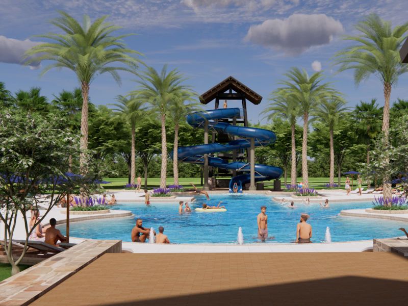 Rendering of the Pool at the Harvest Club. Rendering of the Pool at the Harvest Club.