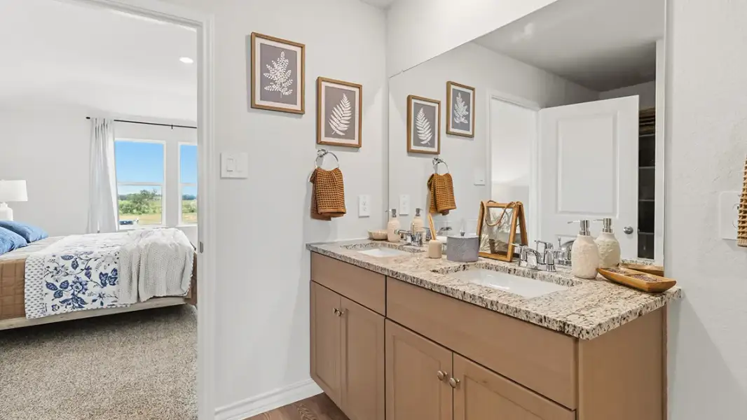 Furnished interior in a model home at Saddle Ridge Estates in Lytle (Image 32).