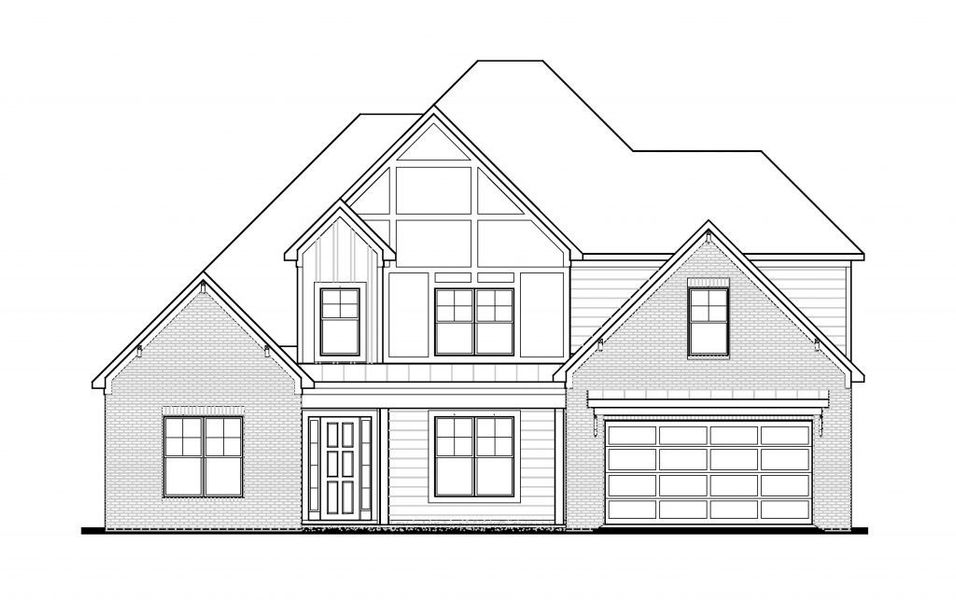 Architectural rendering of home exteriors planned for Mill Farms in Peachtree City, GA (Image 6).