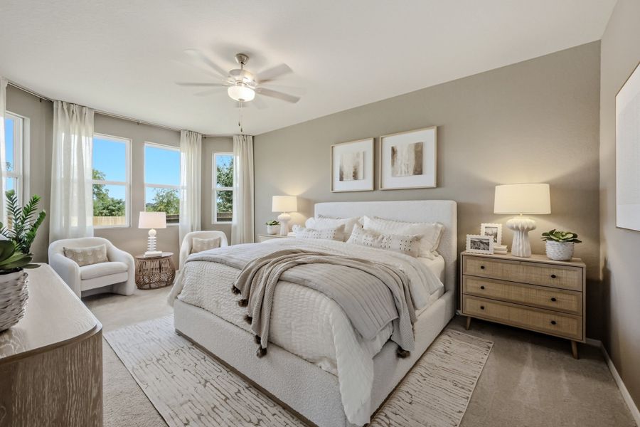 Furnished interior in a model home at Applewhite Meadows in San Antonio (Image 8).