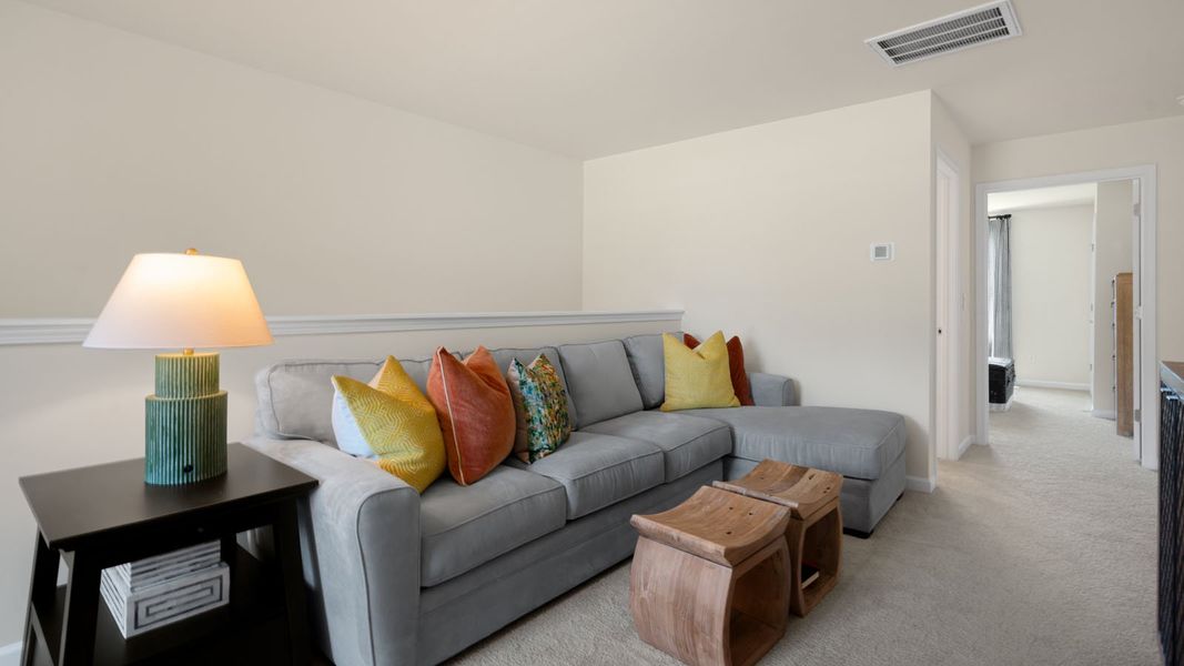 Furnished interior in a model home at South Pinehurst Cottages in Pinehurst (Image 32). Furnished interior in a model home at South Pinehurst Cottages in Pinehurst (Image 32).