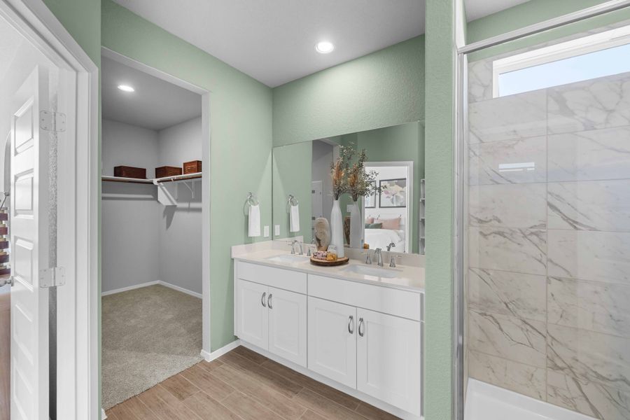 Furnished interior in a model home at Cascade in Liberty Hill (Image 10).