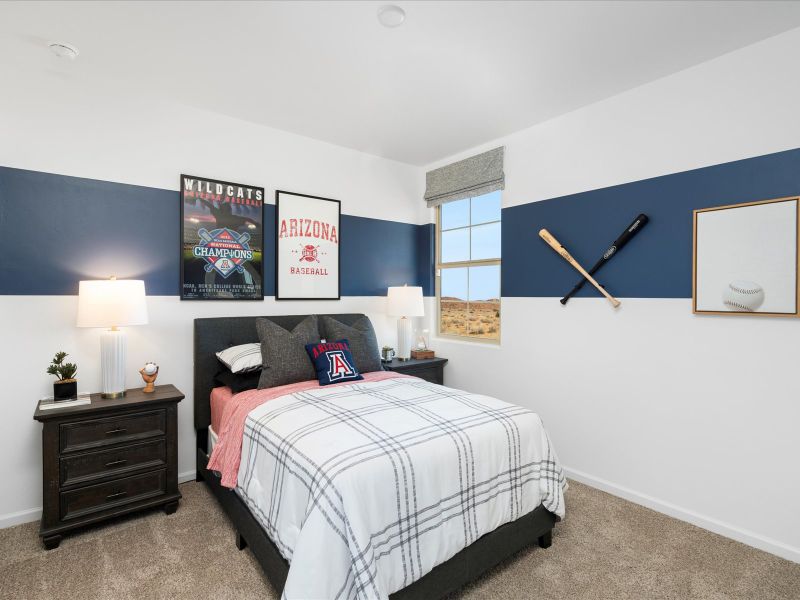 The second bedroom in the 2110 floorplan.