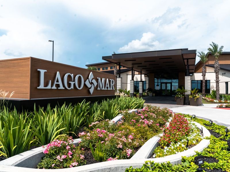 Entrance to the Lago Mar community in Texas City, TX, featuring signage and landscaping (Image 13). Entrance to the Lago Mar community in Texas City, TX, featuring signage and landscaping (Image 13).