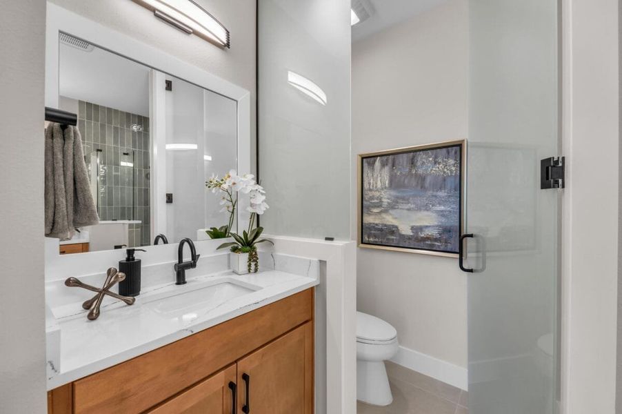 Furnished interior in a model home at Reflection Villas at Watercolor Place in Bradenton (Image 108).