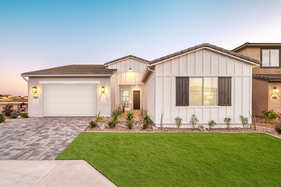 Front exterior of a home in the Terraza community, located in San Tan Valley, AZ (Image 8).