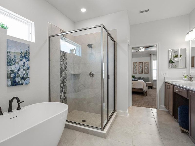 And, select homes offer an elegant freestanding tub - Waylyn home plan