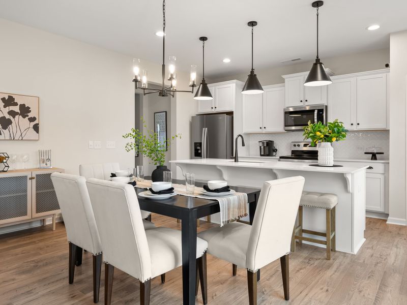 Furnished interior in a model home at Eagles Crest in Pageland (Image 4).