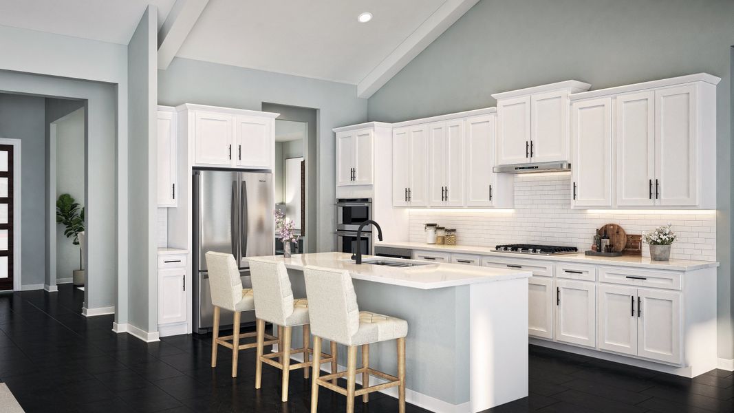 Furnished interior in a model home at Highland Estates in San Antonio (Image 14).