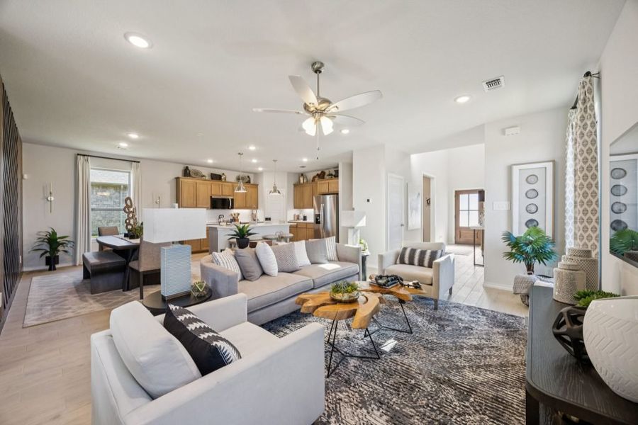 Furnished interior in a model home at Belmont in Aubrey (Image 13).