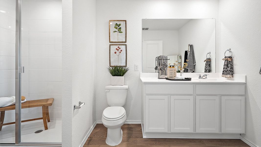 Furnished interior in a model home at Valverde in Bastrop (Image 15). Furnished interior in a model home at Valverde in Bastrop (Image 15).