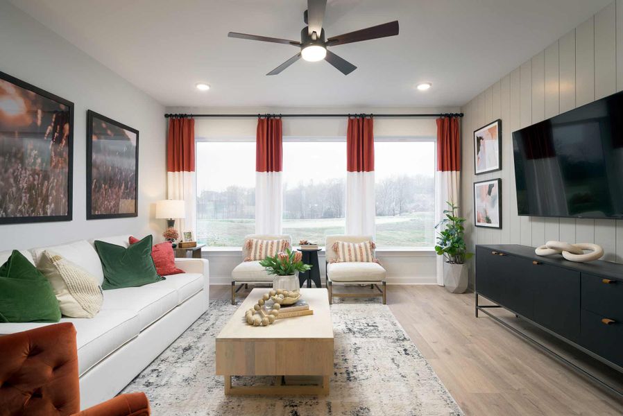 Furnished interior in a model home at The Preserve at Five Oaks in Lebanon (Image 5).