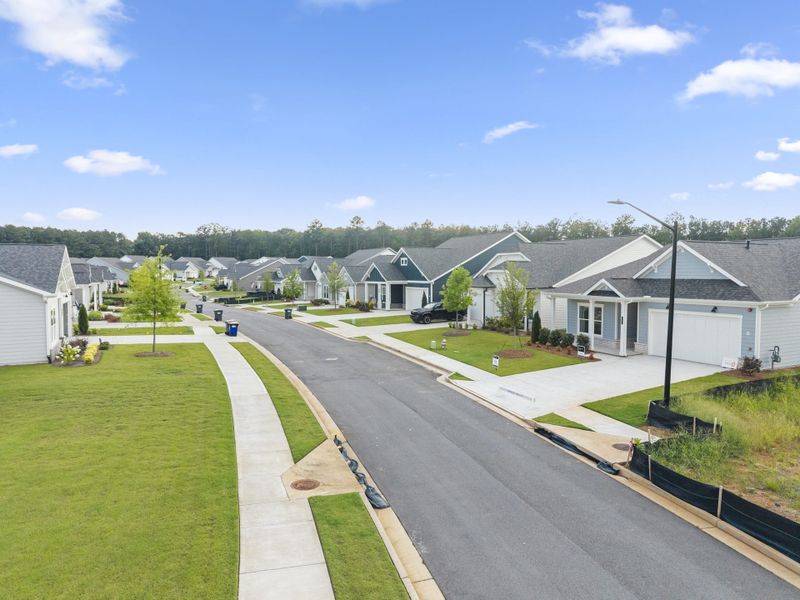 Aerial view of the The Reserve at Bells Ferry community in Kennesaw, GA, showing layout and nearby surroundings (Image 27).