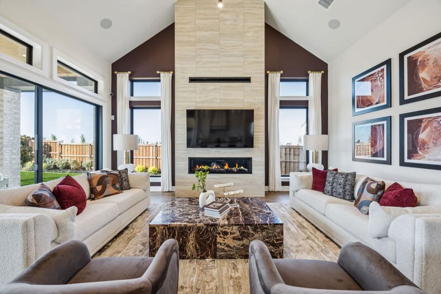 Furnished interior in a model home at The Grove Frisco in Frisco (Image 6).