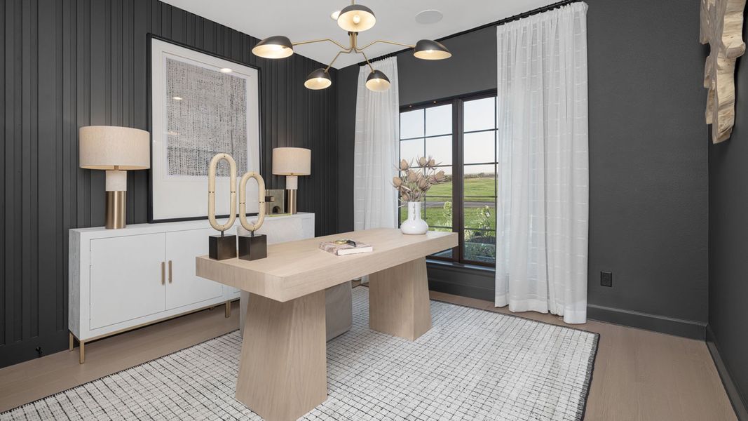 Furnished interior in a model home at Terraces 72' in Rockwall (Image 16).