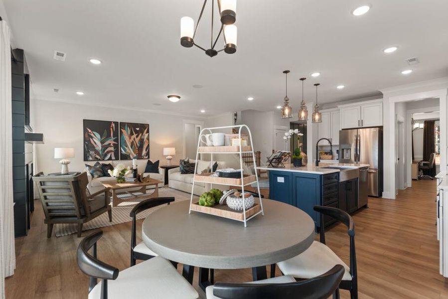 Furnished interior in a model home at Fiddler's Ridge in Advance (Image 14).