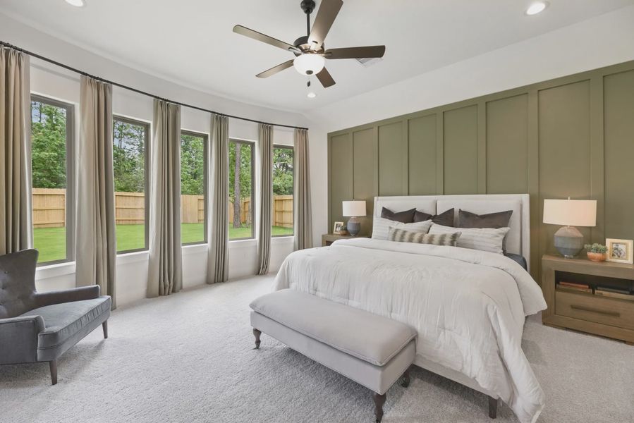 Furnished interior in a model home at Evergreen in Conroe (Image 21).