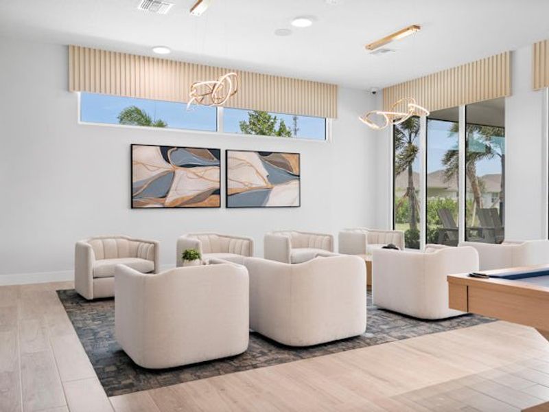 Furnished interior in a model home at High Pointe in Vero Beach (Image 81).