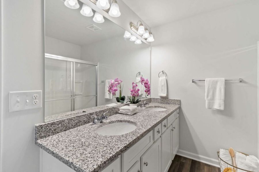 Furnished interior in a model home at Fairview Lake Townhomes in Conyers (Image 27). Furnished interior in a model home at Fairview Lake Townhomes in Conyers (Image 27).