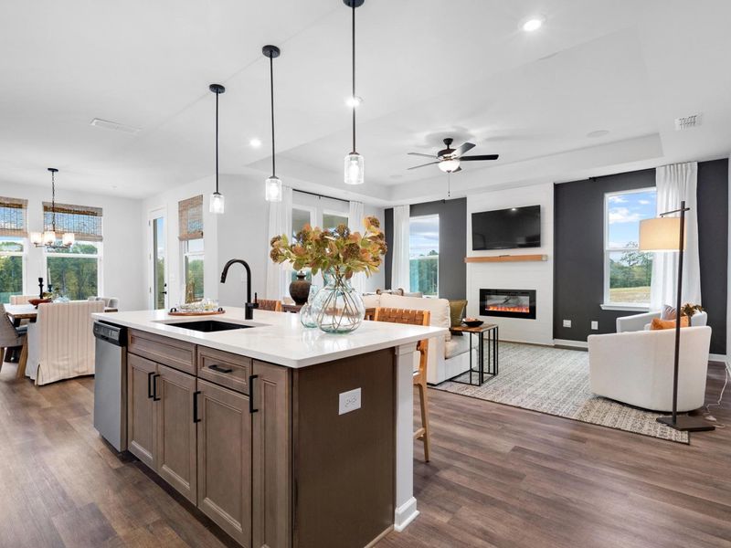 Furnished interior in a model home at Kelly Preserve in Loganville (Image 7).