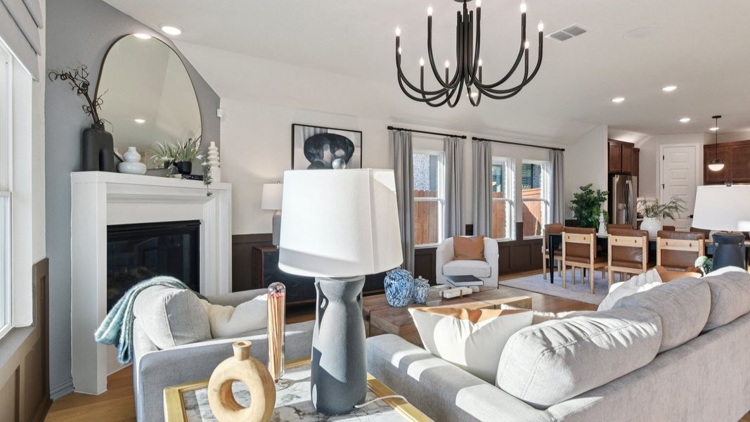 Furnished interior in a model home at Sunflower Ridge in New Braunfels (Image 4).