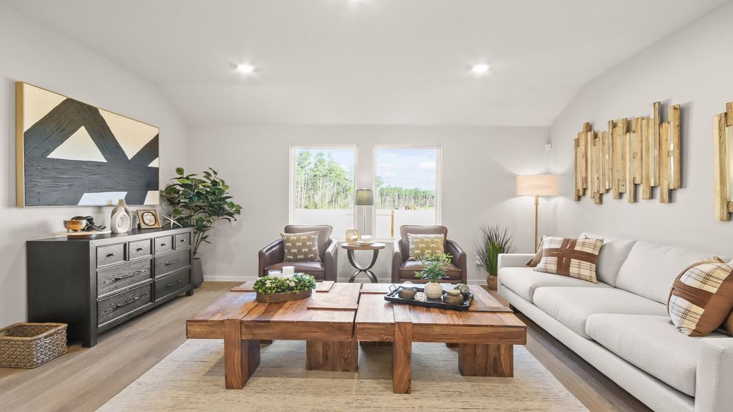 Furnished interior in a model home at New Waverly Station in New Waverly (Image 5).