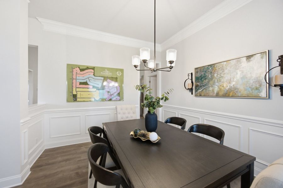 Furnished interior in a model home at Northlake in Statesville (Image 7).