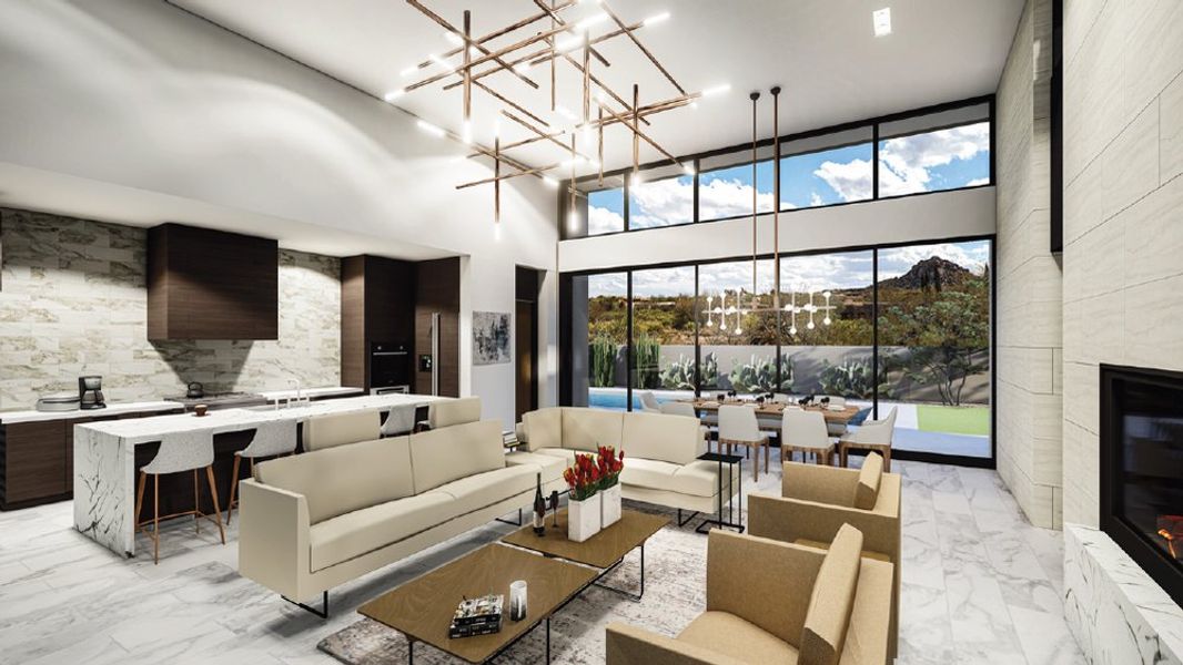 Furnished interior in a model home at Serene in Scottsdale (Image 19).