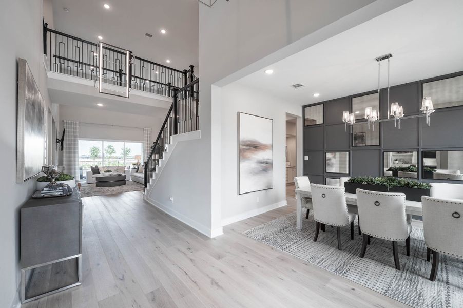 Furnished interior in a model home at Bridgeland in Cypress (Image 3).