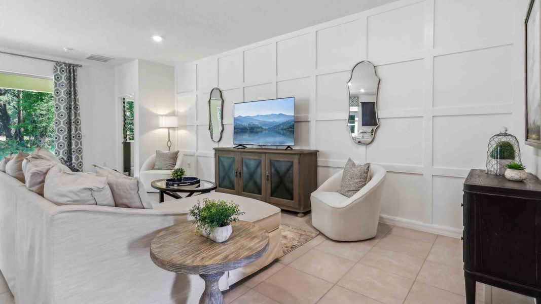 Furnished interior in a model home at Twisted Oaks in Wildwood (Image 3).