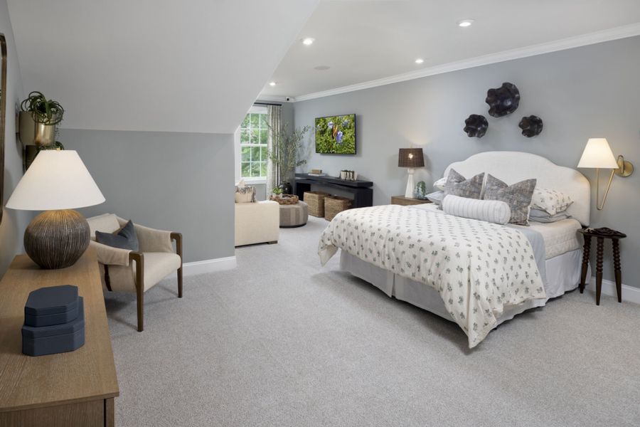 Furnished interior in a model home at The Townes at Wade Ardrey in Charlotte (Image 11).