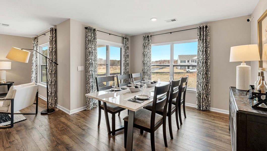 Furnished interior in a model home at Lightwood Cottages in Moore (Image 17).