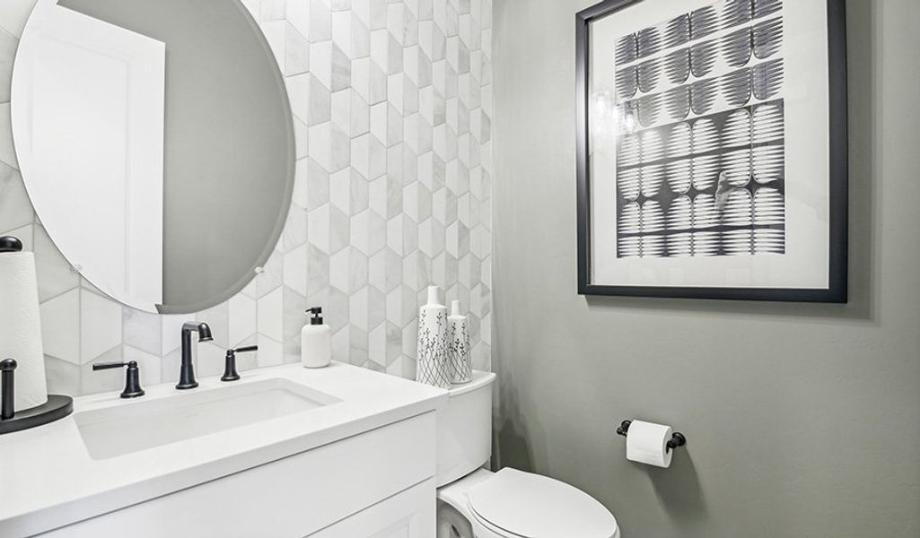 Furnished interior in a model home at Saguaro Reserve III in Marana (Image 17).