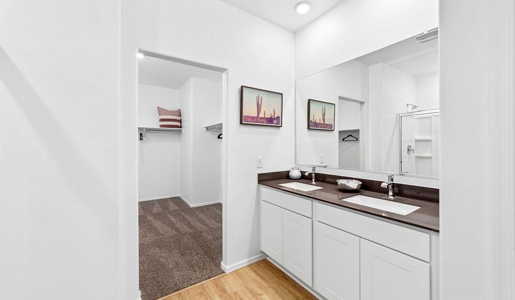 Furnished interior in a model home at Barnett Village in Marana (Image 25).