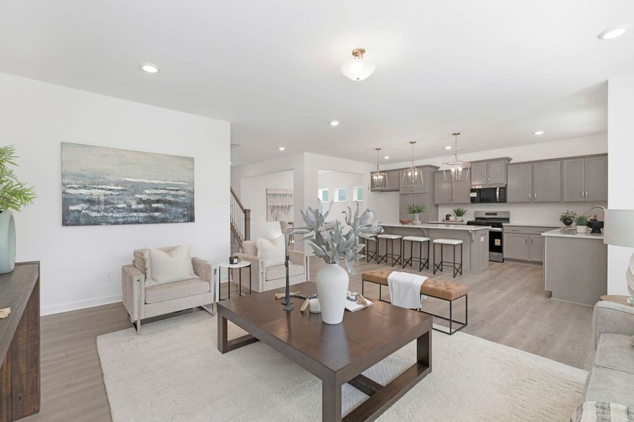 Furnished interior in a model home at Parc Northwest in Elon (Image 18). Furnished interior in a model home at Parc Northwest in Elon (Image 18).