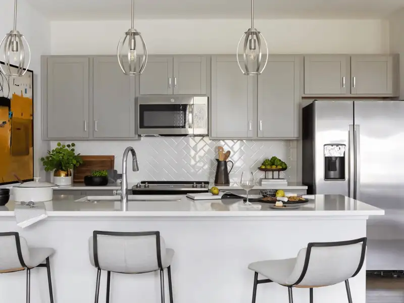 Furnished interior in a model home at Amplitude in Charlotte (Image 8). Furnished interior in a model home at Amplitude in Charlotte (Image 8).