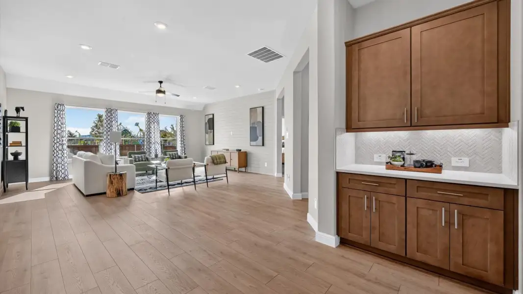 Furnished interior in a model home at Wildflower Ranch in Justin (Image 19).