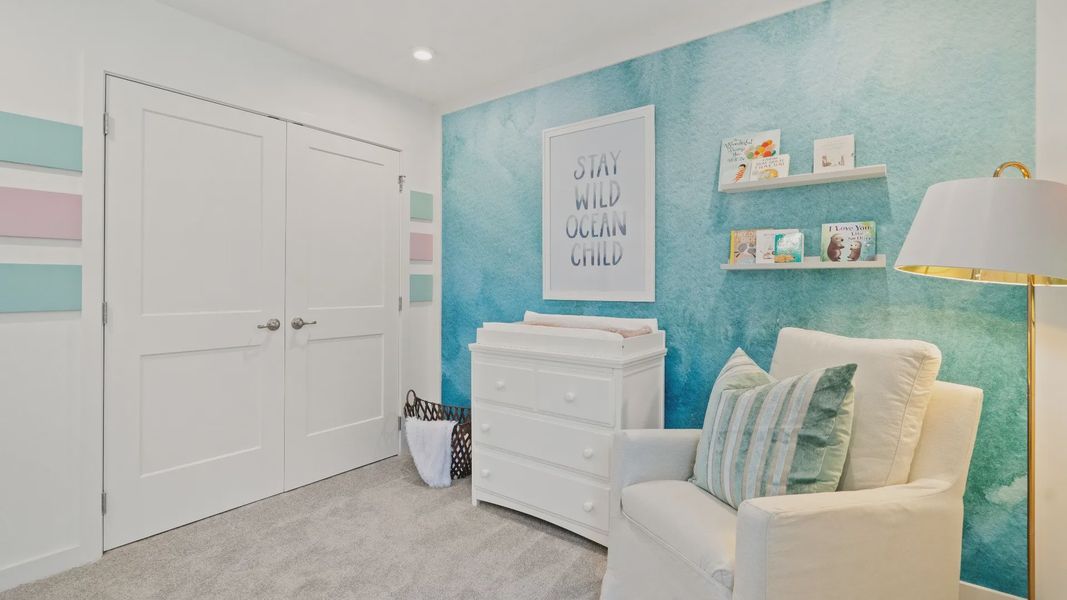 Charming third bedroom, perfect for guests or a nursery—bright, peaceful, and ready for your personal touch.