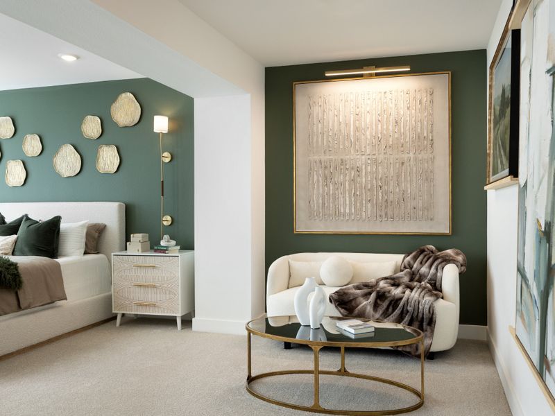 Furnished interior in a model home at Katy Grand Village - Luxe Series in Katy (Image 10).
